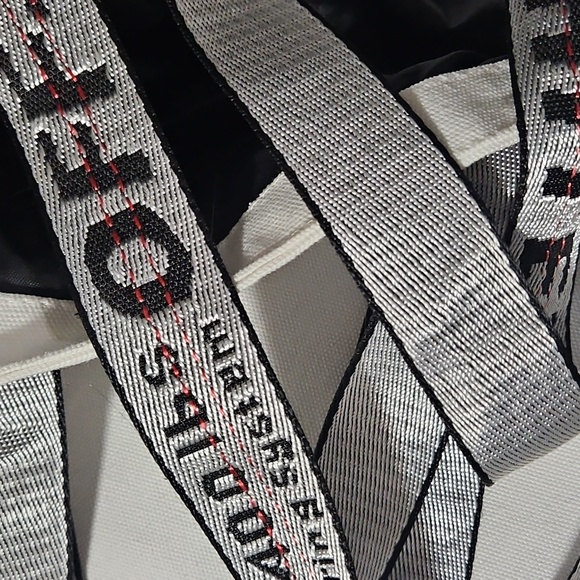 Off-White Tote with Black and White Accents - Picture 9 of 9